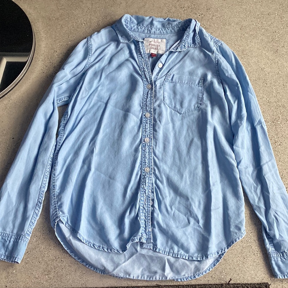 SO Blue Button up. Size Small.